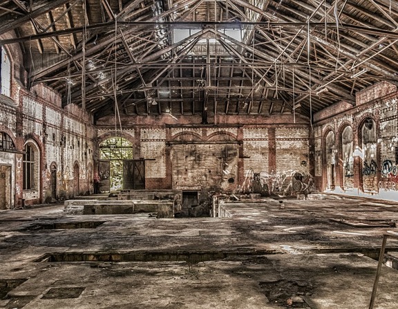 Large leave ruin lapsed factory hall lost places old 2752310