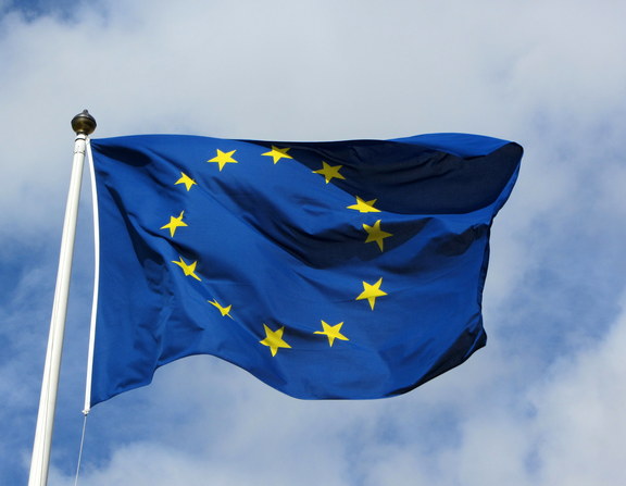 Large european flag in karlskrona 2011